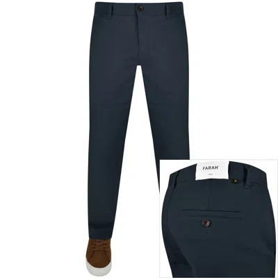 Farah Vintage Elm Slim Fit Chino Trousers Navy