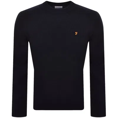 Farah Vintage Farah Allerton Knit Jumper Navy In Blue