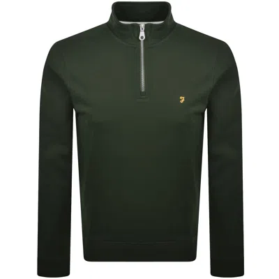 Farah Vintage Farah Arnold Quarter Zip Sweatshirt Green