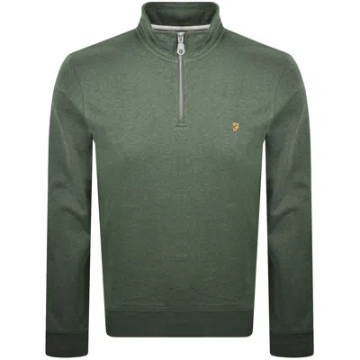 Farah Vintage Farah Arnold Quarter Zip Sweatshirt Green