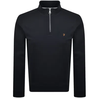 Farah Vintage Farah Arnold Quarter Zip Sweatshirt Navy