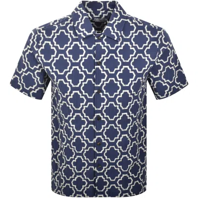 Farah Vintage Farah Astral Short Sleeve Shirt Blue