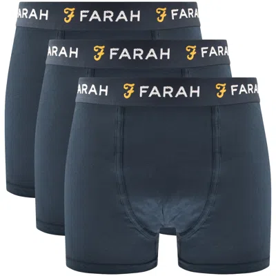 Farah Vintage Farah Aveleer 3 Pack Trunks Navy In Blue
