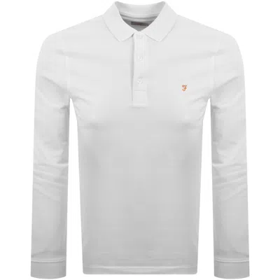 Farah Vintage Farah Blanes Long Sleeve Polo T Shirt White