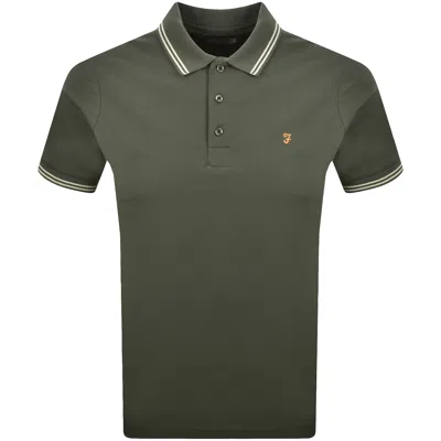 Farah Vintage Farah Bowes Tipping Polo T Shirt Green