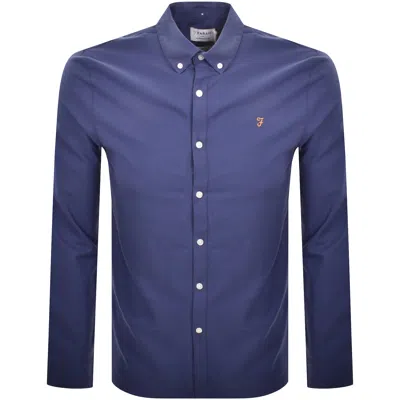 Farah Vintage Farah Brewer Long Sleeve Shirt Blue
