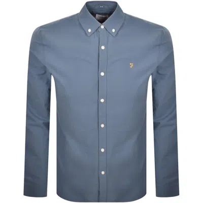 Farah Vintage Farah Brewer Long Sleeve Shirt Blue