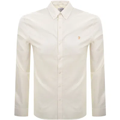 Farah Vintage Farah Brewer Long Sleeve Shirt Cream