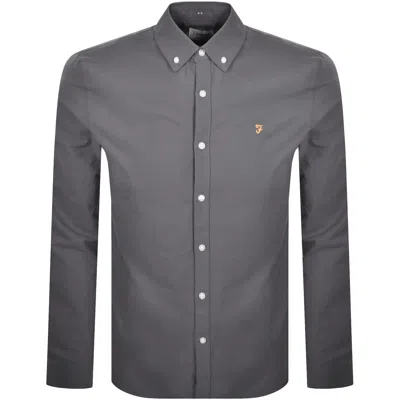 Farah Vintage Farah Brewer Long Sleeve Shirt Grey In Blue