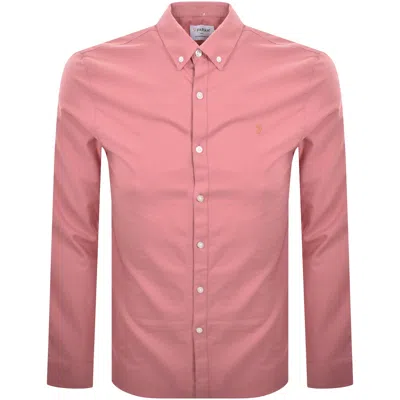Farah Vintage Farah Brewer Long Sleeve Shirt Pink