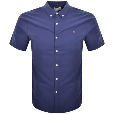Farah Vintage Farah Brewer Short Sleeve Shirt Blue