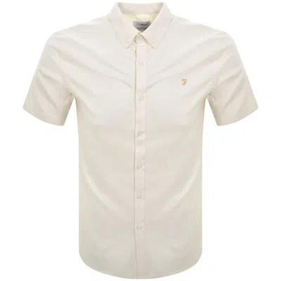 Farah Vintage Farah Brewer Short Sleeve Shirt Cream
