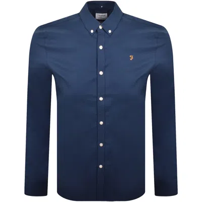 Farah Vintage Farah Brewer Slim Fit Shirt Aegean Blue