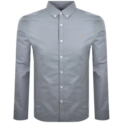 Farah Vintage Farah Brewer Slim Fit Shirt Icelandic Blue
