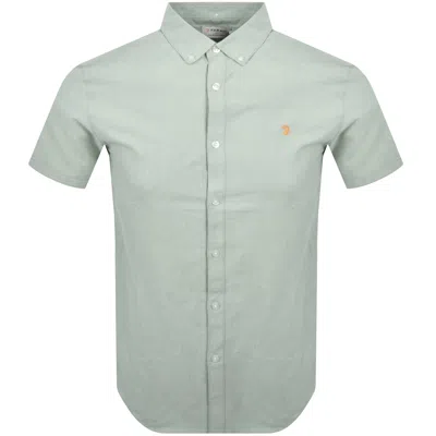 Farah Vintage Farah Brewer Slim Short Sleeve Shirt Green