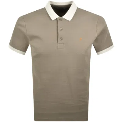 Farah Vintage Farah Clement Textured Polo Stone Grey
