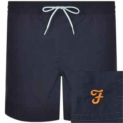 Farah Vintage Farah Colbert Plain Swim Shorts Navy