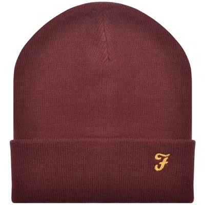 Farah Vintage Farah Denali Beanie Burgundy In Red