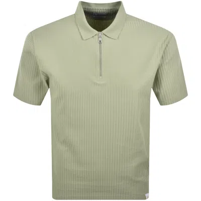 Farah Vintage Farah Dobson Zip Polo T Shirt Green