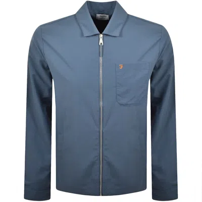Farah Vintage Farah Fintoni Zip Overshirt Blue