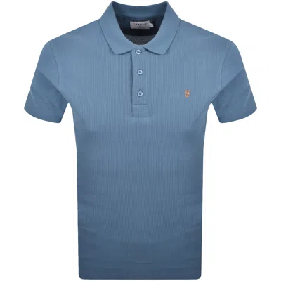 Farah Vintage Farah Forster Short Sleeved Polo T Shirt Blue