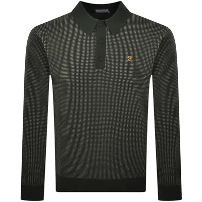 Farah Vintage Farah Gateacre Knit Polo Jumper Green