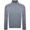Farah Vintage Farah Jim Quarter Zip Sweatshirt Blue In Blue
