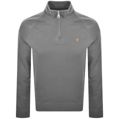Farah Vintage Farah Jim Quarter Zip Sweatshirt Grey In Gray