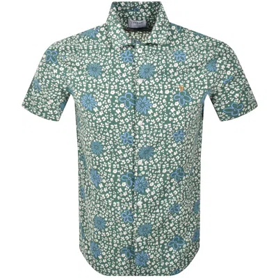 Farah Vintage Farah Landon Print Revere Shirt Green