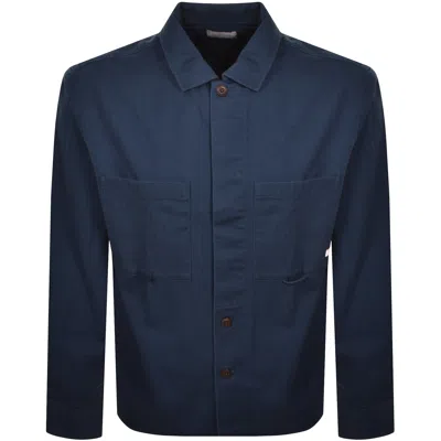 Farah Vintage Farah Marshall Long Sleeve Overshirt Yale Blue