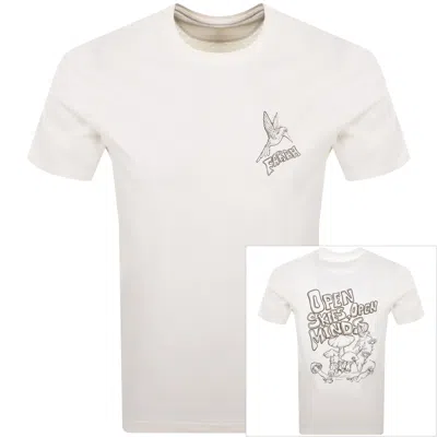 Farah Vintage Farah Normanton Graphic T Shirt Ecru In White