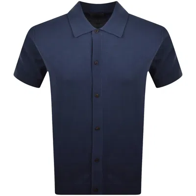 Farah Vintage Farah Poplar Knitted Polo Shirt Aegean Blue