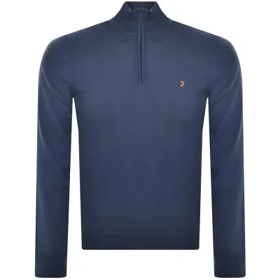 Farah Vintage Farah Redchurch Merino Wool Jumper Blue