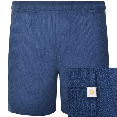 Farah Vintage Farah Redwald Waffle Shorts Blue