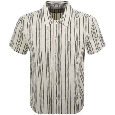Farah Vintage Farah Simon Striped Shirt Ecru In Green