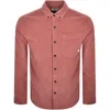Farah Vintage Farah Spencer Cord Long Sleeve Overshirt Pink In Pink