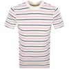 Farah Vintage Farah Stacey Stripe Pocket T Shirt Ecru
