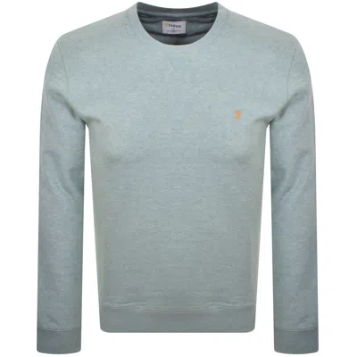 Farah Vintage Farah Tim New Crew Neck Sweatshirt Green In Blue
