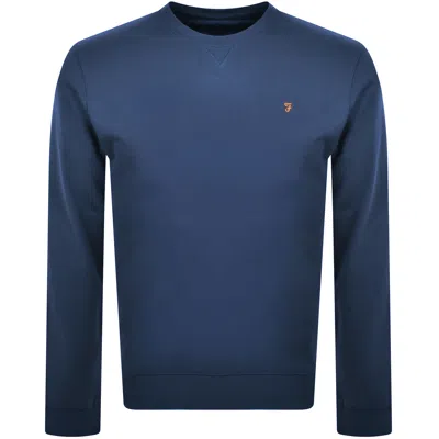 Farah Vintage Farah Tim New Crew Sweatshirt Blue