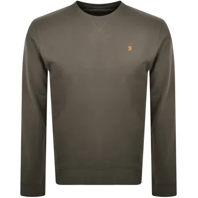 Farah Vintage Farah Tim New Crew Sweatshirt Brown