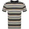 Farah Vintage Farah Weir Stripe T Shirt Green In Multi