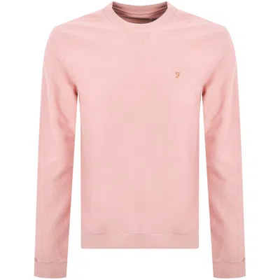 Farah Vintage Galli Twill Crew Sweatshirt Pink