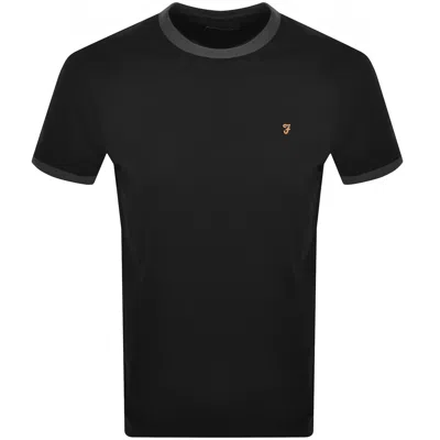 Farah Vintage Groves Ringer T Shirt Black