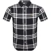 FARAH VINTAGE FARAH VINTAGE KELE CHECK SHORT SLEEVE SHIRT NAVY