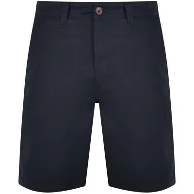 Farah Vintage Sepel Twill Chino Shorts Navy In Black