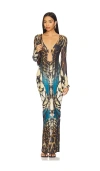 Farai London Nakai Ring Dress In Blue