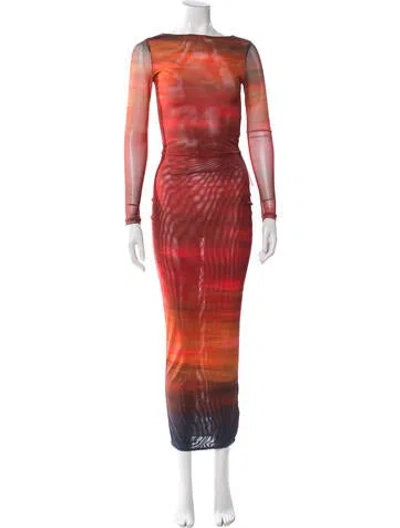 Pre-owned Farai London Printed Skirt Set In Red