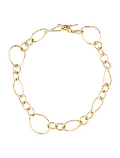 Pre-owned Faraone Mennella 18k Stella Link Chain Necklace, 18" In Multi