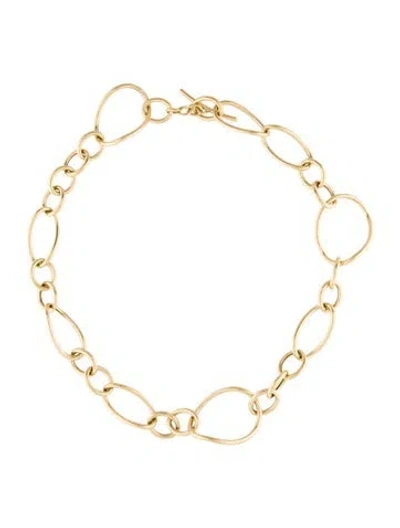 Pre-owned Faraone Mennella 18k Stella Link Chain Necklace, 19.75" In Multicolor