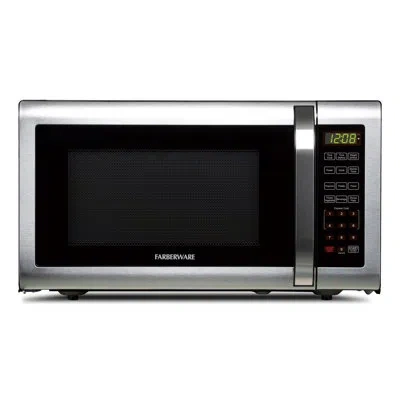 Farberware 1.6 Microwave Oven, Brushed Stainless Steel In Silver